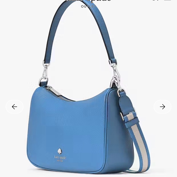 Kate Spade Vibrant Blue Shoulder Bag with Pouch - Picture 4 of 5